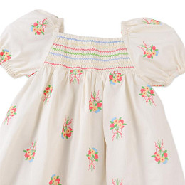 Сарафан для малышей с вышивкой Джинджерснэпс (Gingersnaps) "Джиджи", ванильный